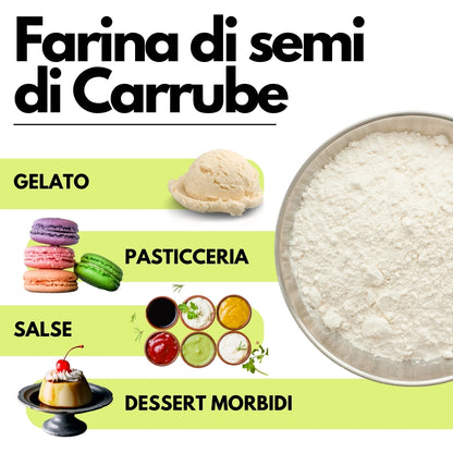Farina di Semi di Carrube (E410) - origine ITALIA - SaporePuro