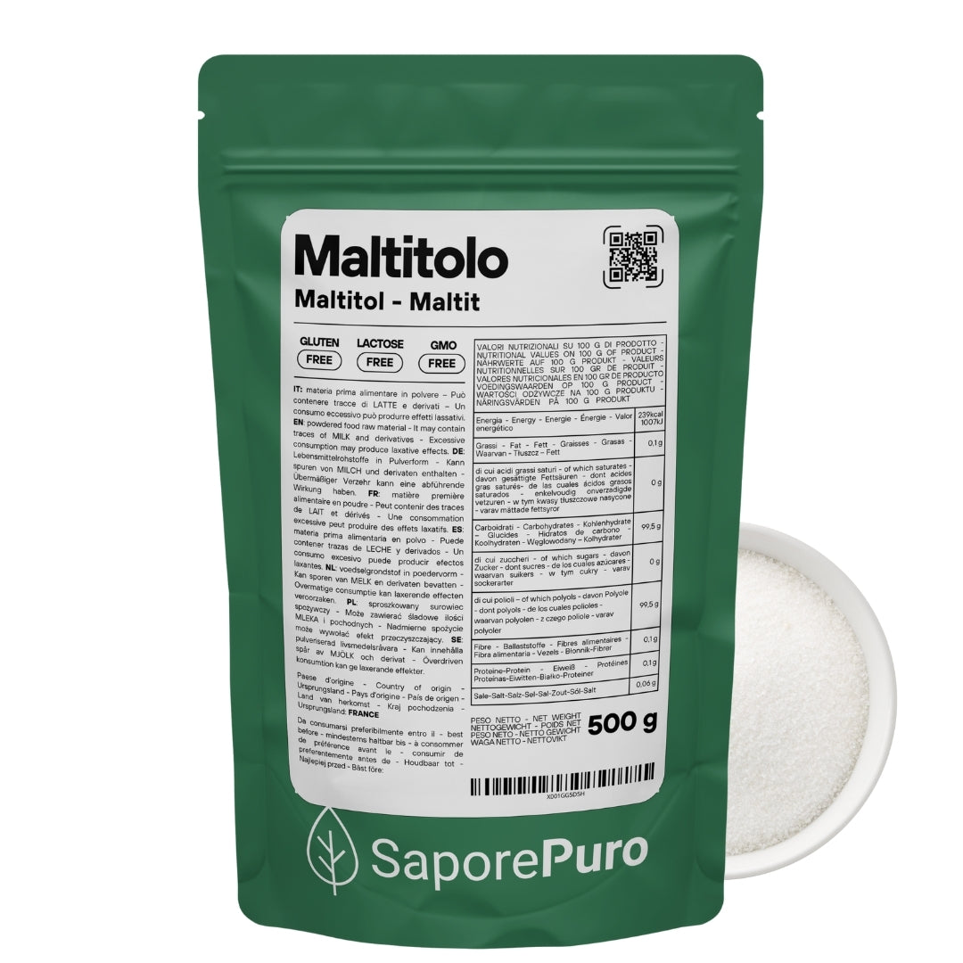 Maltitolo in polvere - 500gr - Confezionato in Italia