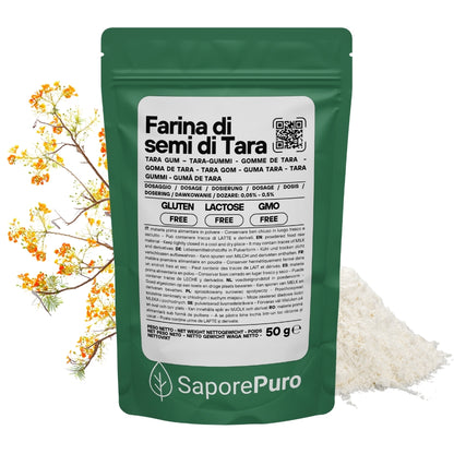 Farina di Semi di Tara - Gomma di Tara - Origine Perù - E417 - Confezionato in Italia - SaporePuro