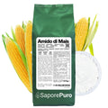 Amido di mais Nativo SaporePuro, addensante naturale e gluten free, in confezione con chicchi di mais.