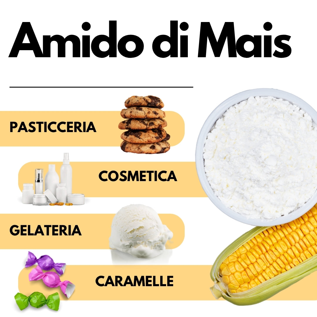 Amido di mais Nativo - Addensante potente, naturale e funzionale- Gluten Free - SaporePuro
