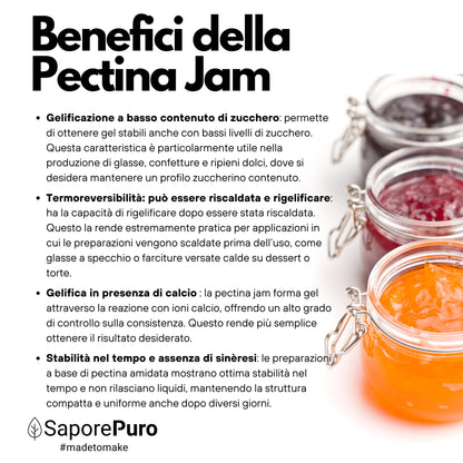 Pectina Jam - Basso Metossile E440ii - Marmellate e Gelatine Perfette - SaporePuro