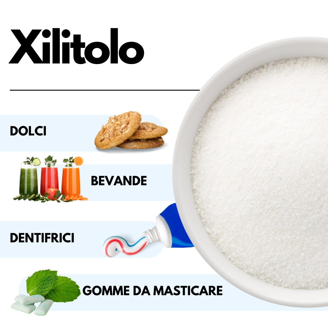 Xilitolo da Betulla - 1kg - Dolcificante Naturale con meno Calorie - SaporePuro