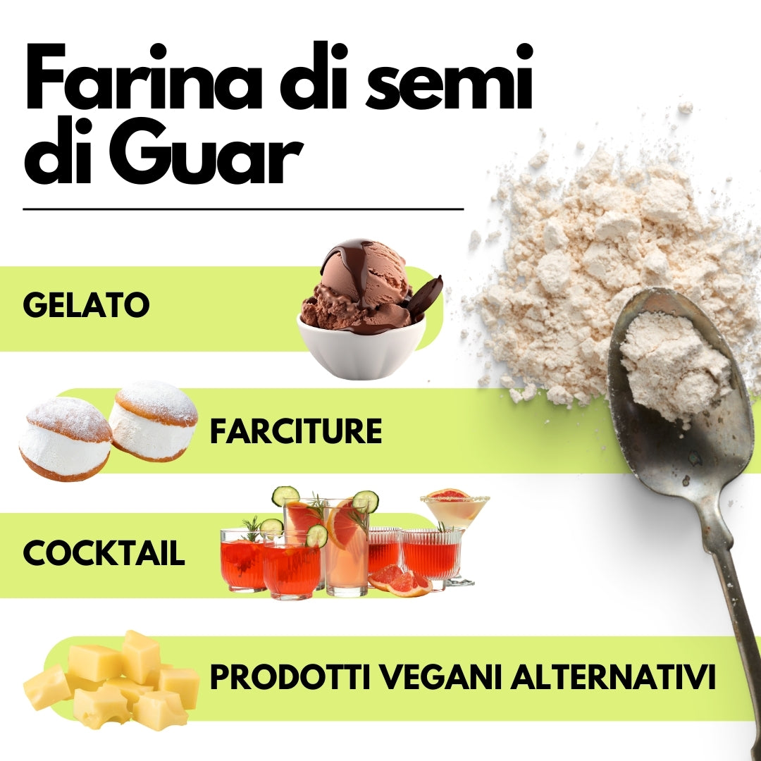 Farina di Semi di Guar (E412)  - Origine India - Confezionato in Italia - SaporePuro