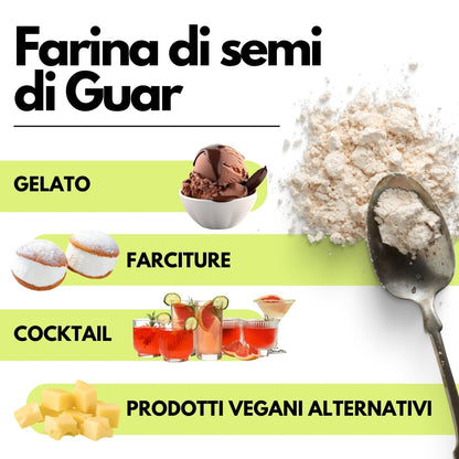 Farina di Semi di Guar (E412)  - Origine India - Confezionato in Italia - SaporePuro