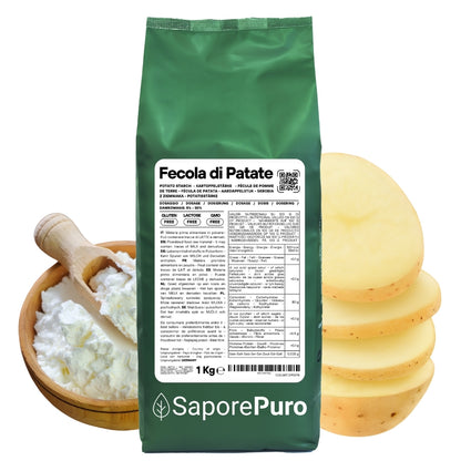 Fecola di Patate - 1kg - Confezionato in Italia - SaporePuro