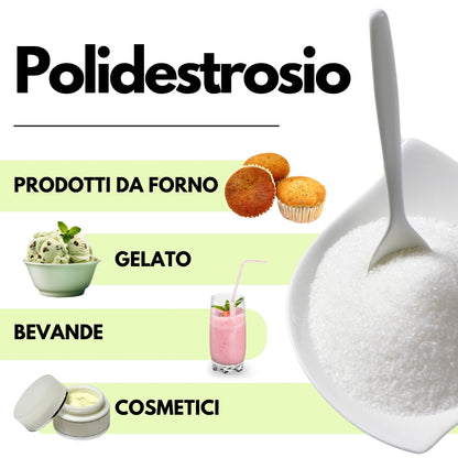 Polidestrosio - Sostituto dello Zucchero - Migliora la texture, riduce le calorie e supporta la salute intestinale - SaporePuro