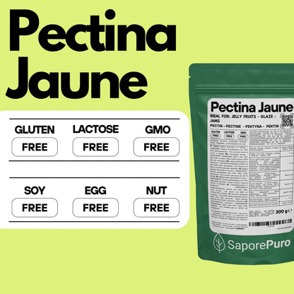 Pectina Gialla (Jaune) SaporePuro - Gelatine di Frutta, Marmellate, Gel Spessi - SaporePuro