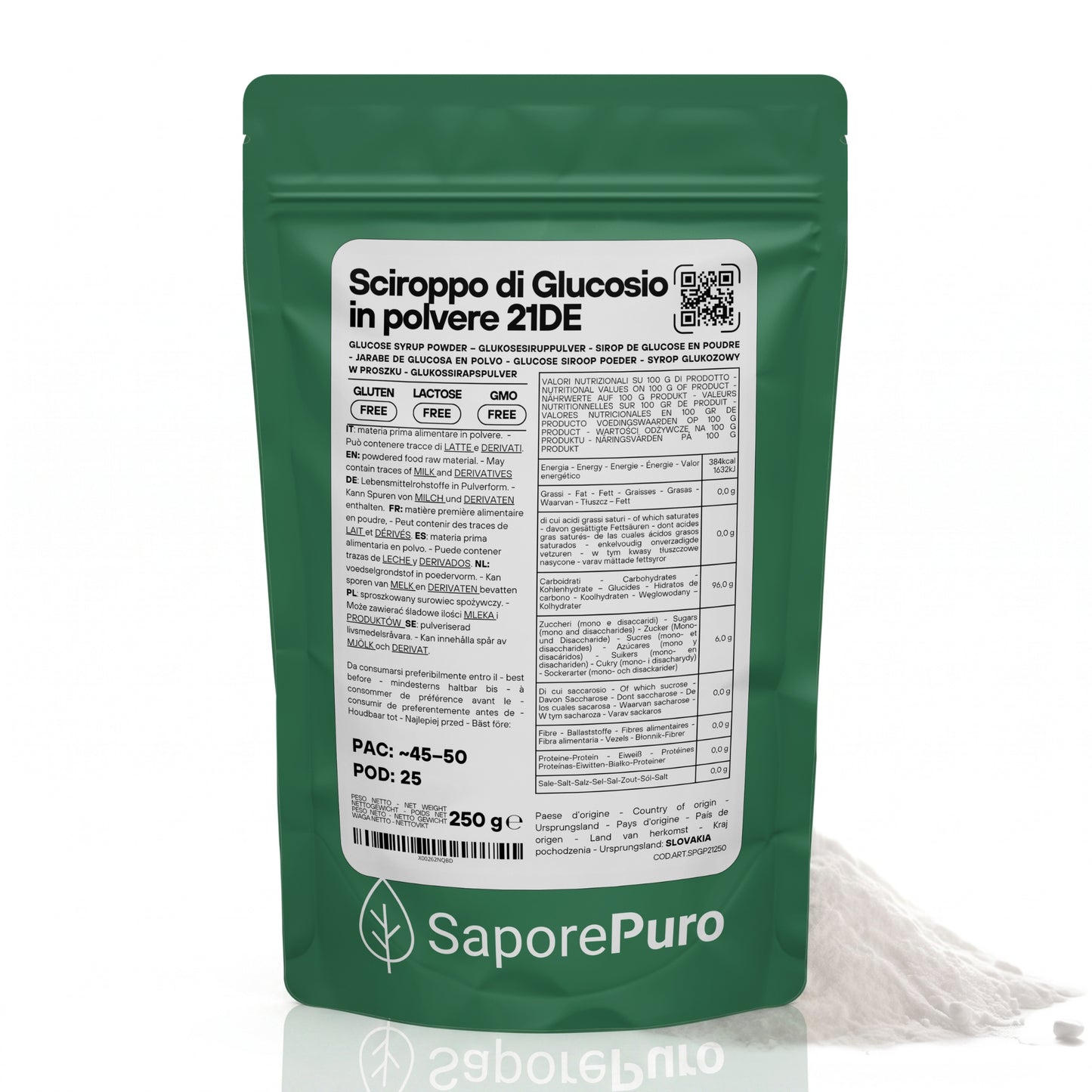 Sciroppo di glucosio in polvere 21DE - Zucchero