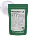 Metilcellulosa alimentare SaporePuro in polvere, addensante e gelificante, mostrata in confezione con etichetta.