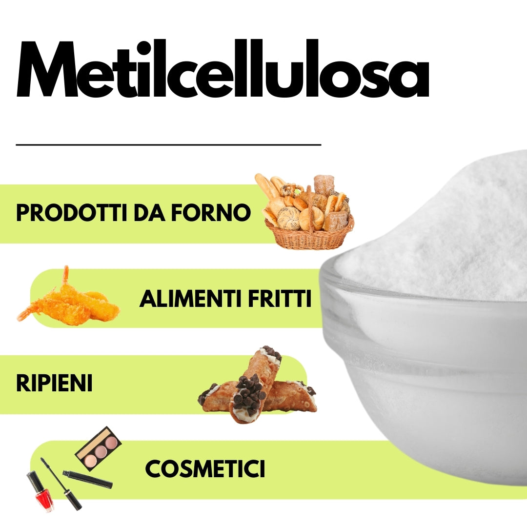 Metilcellulosa Alimentare SaporePuro - Addensante e Gelificante - SaporePuro