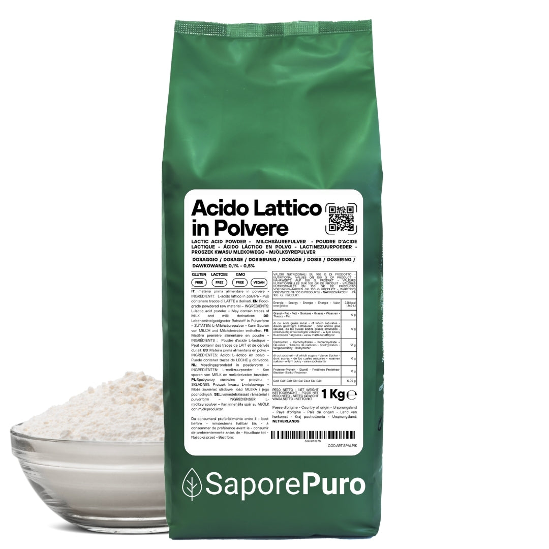 Acido Lattico in Polvere - 1kg - SaporePuro