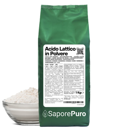 Acido Lattico in Polvere - 1kg - SaporePuro