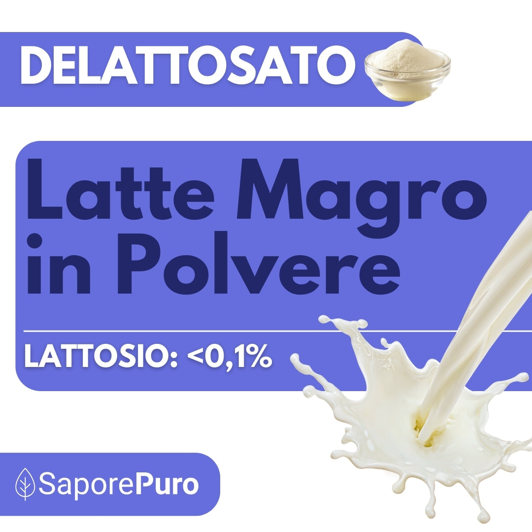 Latte Magro in Polvere DELATTOSATO -  Latte in Polvere senza lattosio per Gelati e cucina. - SaporePuro
