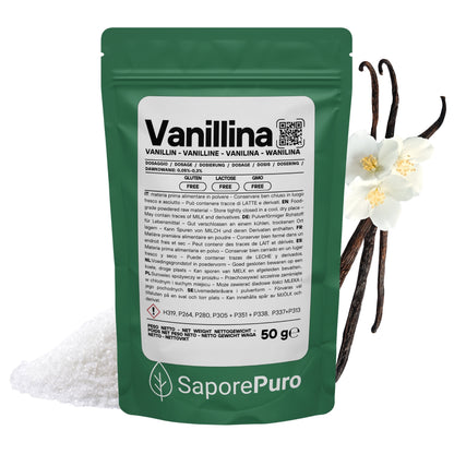 Vanillina Pura - Aroma intenso e persistente - SaporePuro
