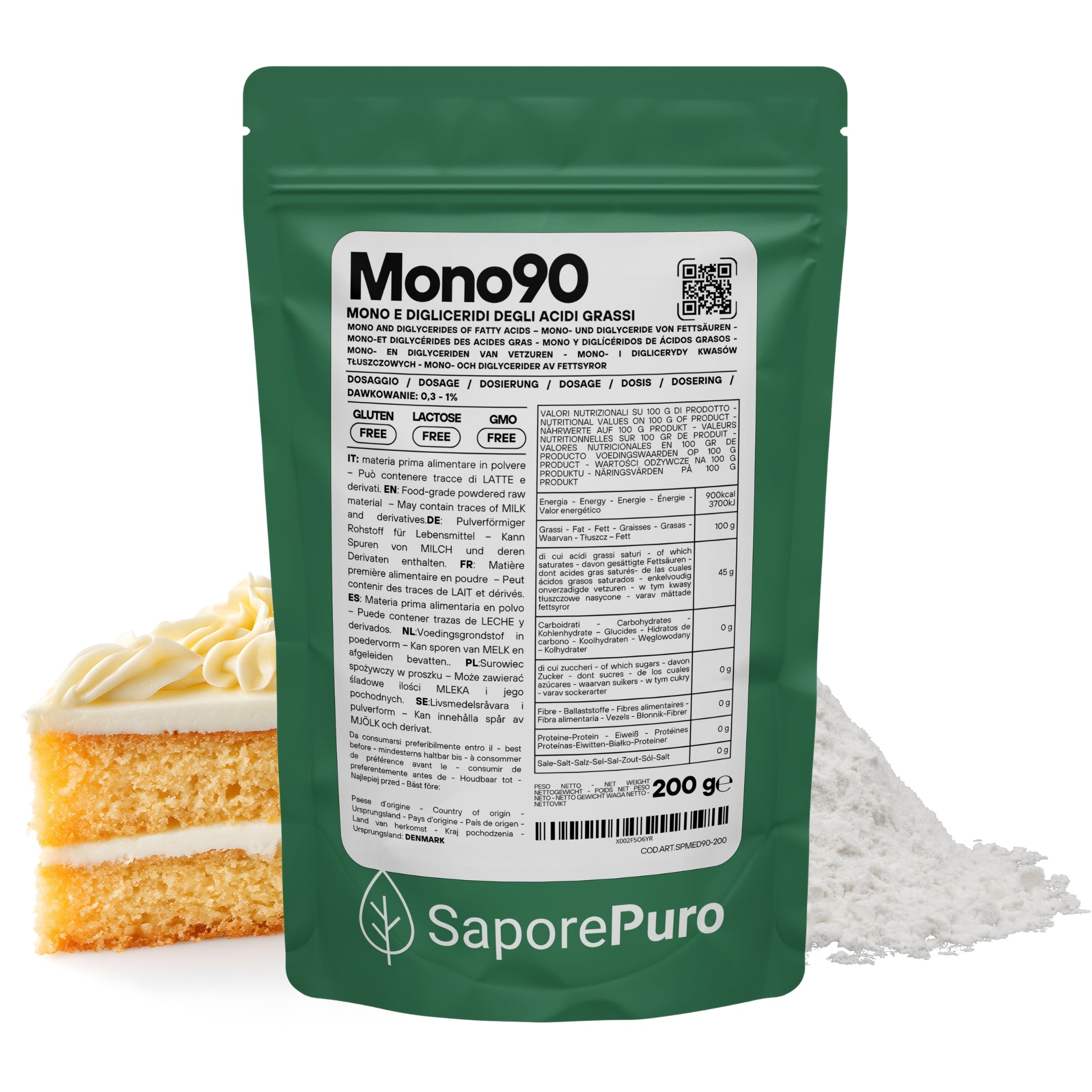 Mono90 - Mono e Digliceridi degli Acidi Grassi - E471 - SaporePuro