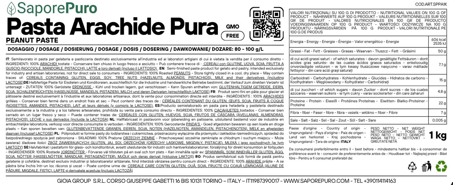 Pasta Arachide Pura SaporePuro