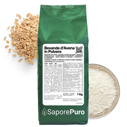 Bevanda di Avena in Polvere - 1kg - Gluten Free - Oat Drink - SaporePuro