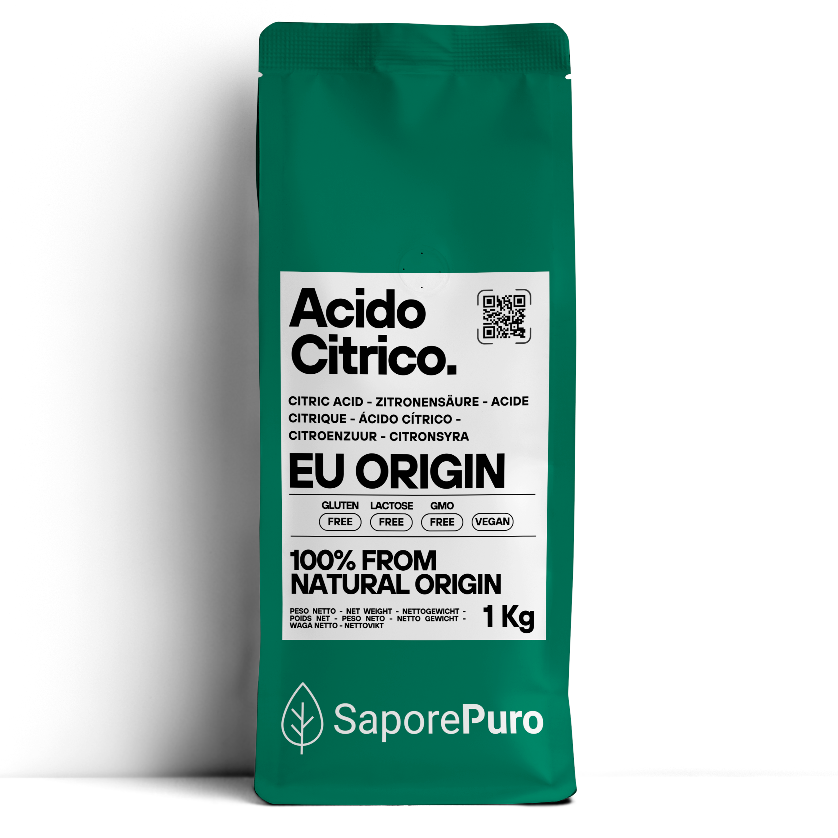 Acido Citrico- 1kg - Cockatail, Vino, Pulizie, Enologia - Made in EU