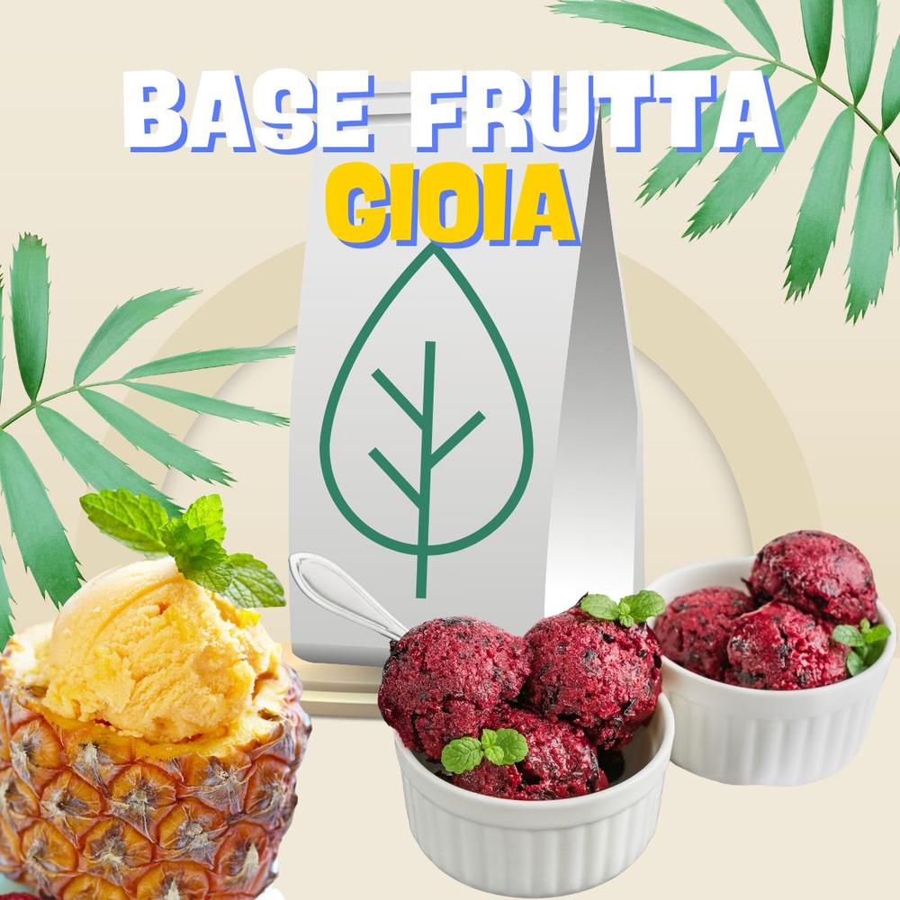 Base Frutta Ninfa 240 di SaporePuro, preparato naturale per gelato e sorbetti senza additivi, visibile in questa immagine.