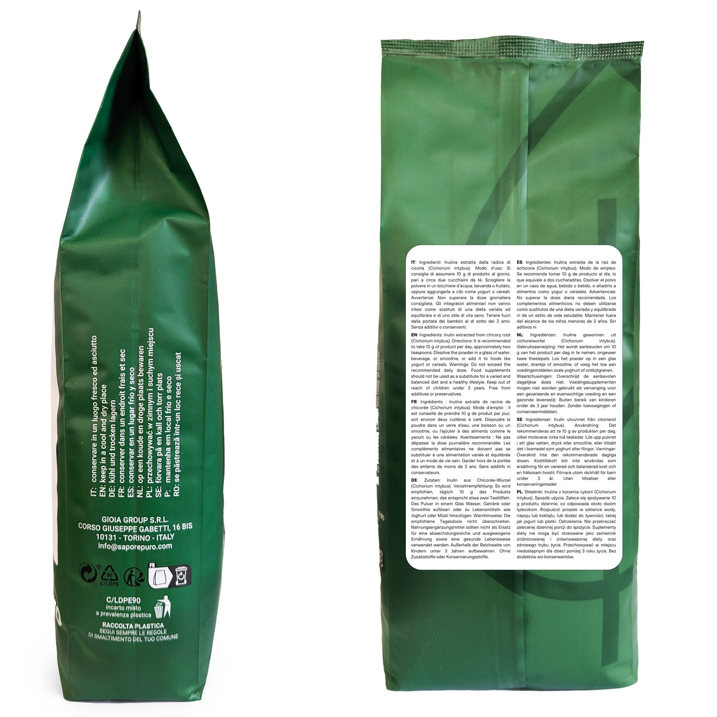 Inulina FeelGood - BIG Basso indice Glicemico - Solubile in Acqua - SaporePuro