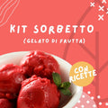 Kit per gelato artigianale SaporePuro Sorbetto di frutta, neutro e ricco di fibre, con ricettario incluso per fare gelato a casa