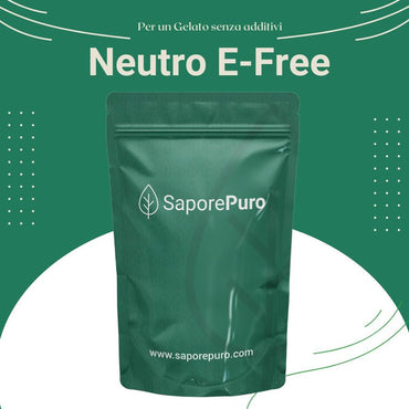 Neutro E-Free SaporePuro, neutro senza additivi per gelati a base di fibre e proteine vegetali, per un gelato pulito e naturale