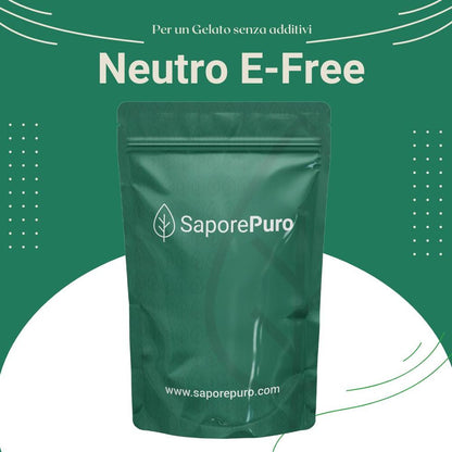 Neutro E-Free SaporePuro, neutro senza additivi per gelati a base di fibre e proteine vegetali, per un gelato pulito e naturale