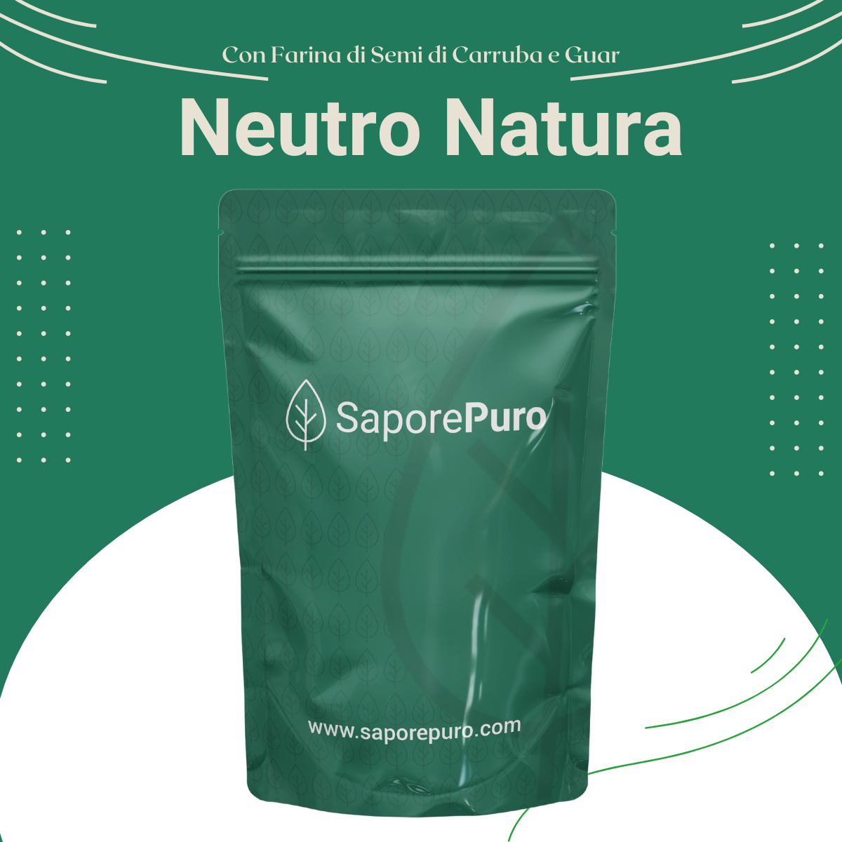 Neutro Natura 5 per gelato - Stabilizzante Carruba / Guar senza emulsionanti per Gelati MADE IN ITALY - Ideale per Gelati base Latte