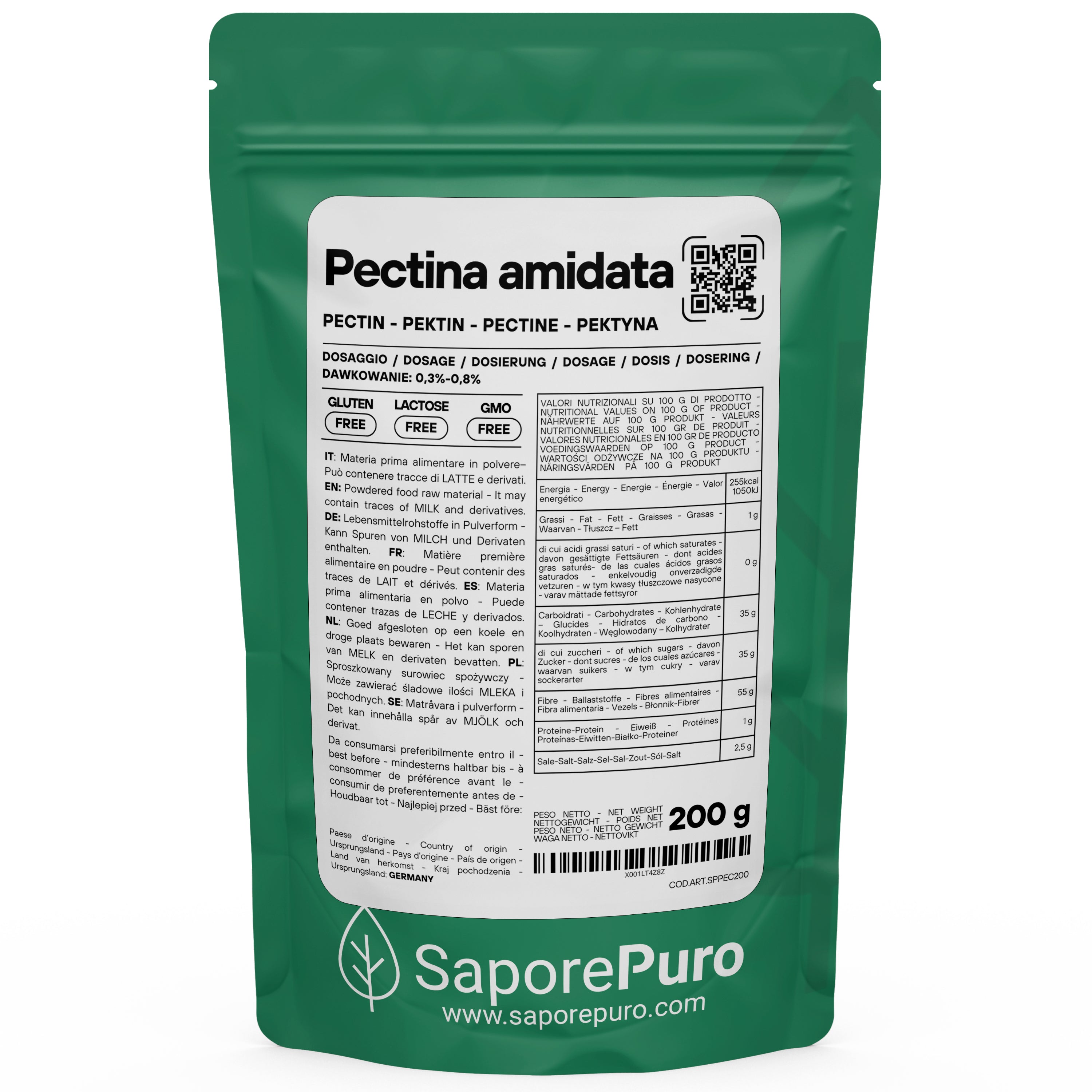 Pectina in polvere (E440ii) a basso metossile- ideale per marmellate a basso contenuto di zucchero