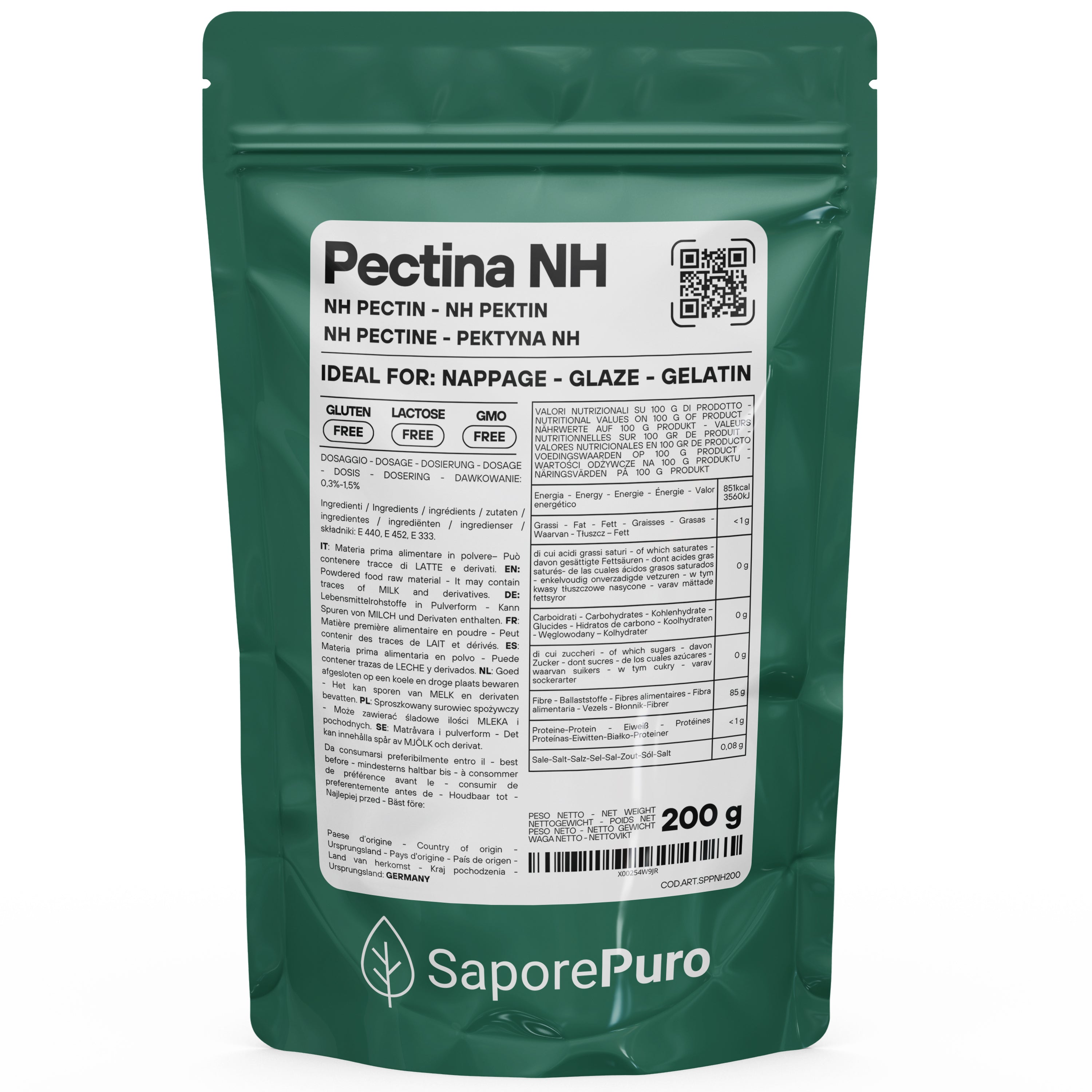 Pectin NH SaporePuro - ideal for nappage, jellies and icings