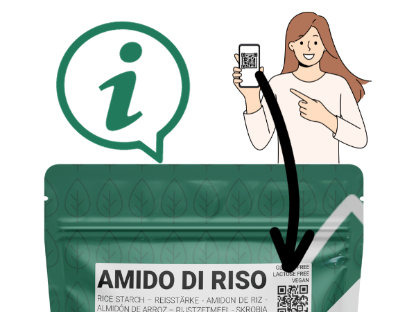 Amido di riso - 1kg - Amido Nativo 100% Origine Italia - SaporePuro