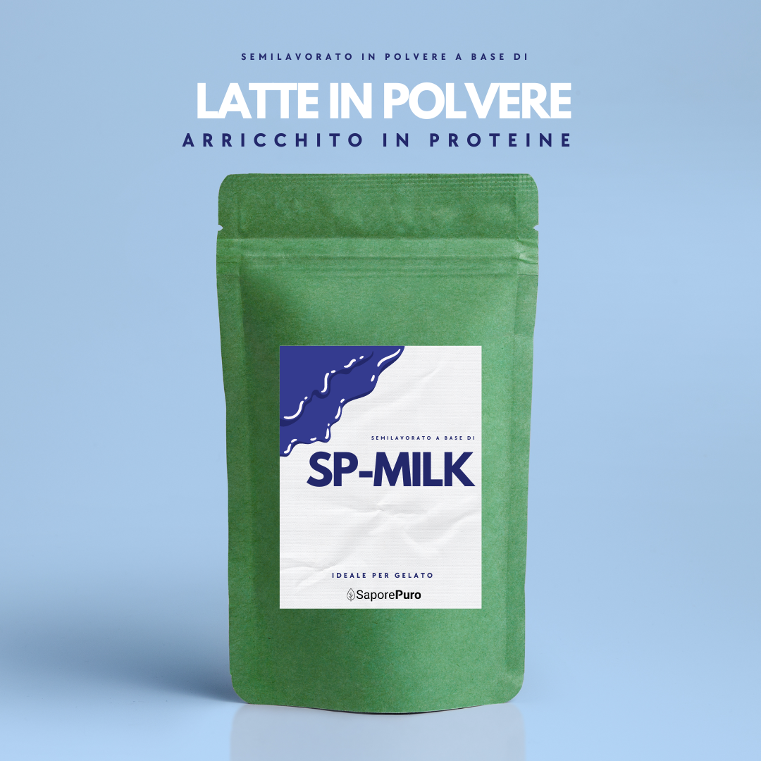 Latte in Polvere Italiano con più Proteine Magro o Intero - sostituto del Latte in Polvere per Gelati, Pasticceria e altri uso - SP MILK - SaporePuro