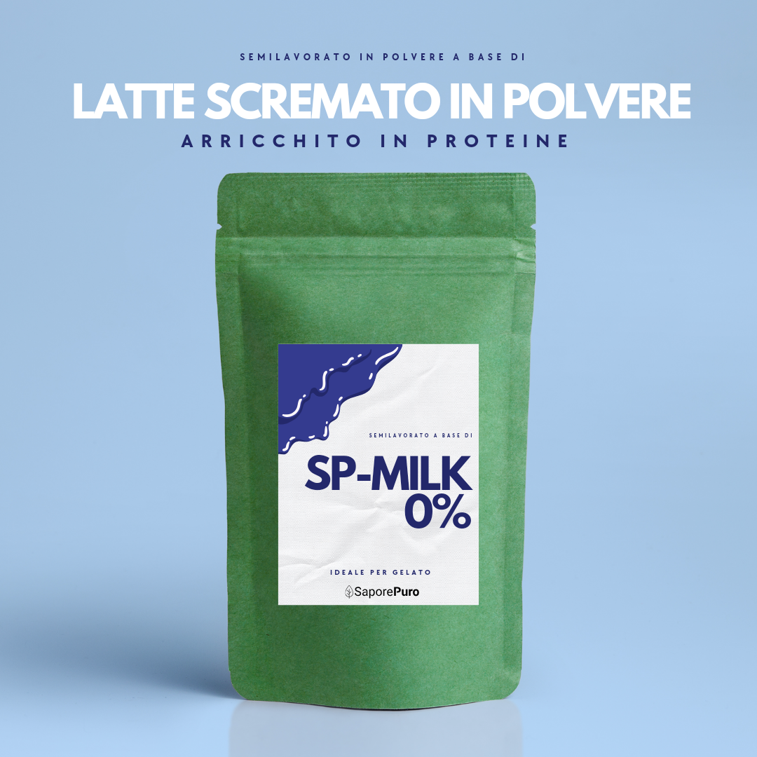 Latte in Polvere Italiano con più Proteine Magro o Intero - sostituto del Latte in Polvere per Gelati, Pasticceria e altri uso - SP MILK - SaporePuro