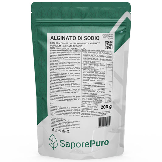 Alginato di Sodio (E401) - 200gr - SaporePuro