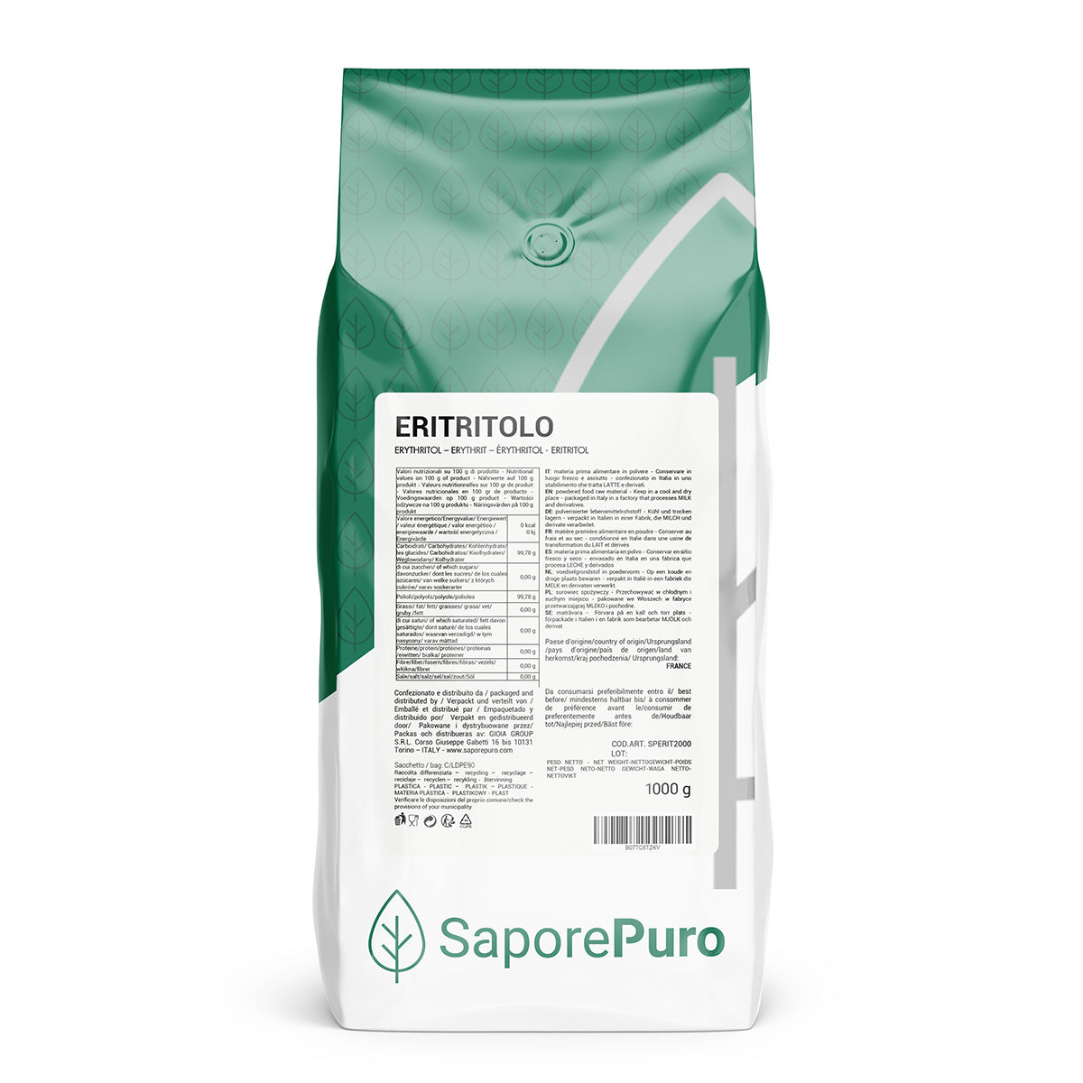 Eritritolo - 16kg (8x2) - SaporePuro