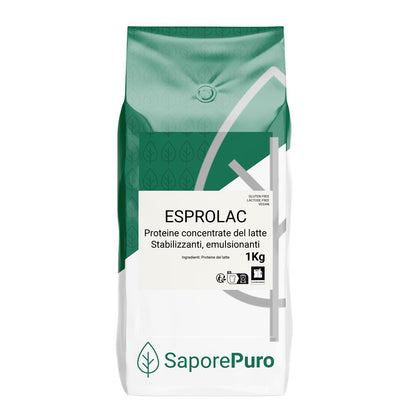 Proteine del latte ProIce75 di SaporePuro, concentrato con 75% di proteine, ideale come sostituto E471 nel gelato, 1kg