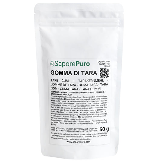 Gomma di Tara - 50gr - Origine Perù - Confezionato in Italia - SaporePuro