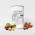 Pasta di nocciola Piemonte I.G.P SaporePuro, barattolo da 1kg con nocciole tostate e tritate, per crema spalmabile e dolci.