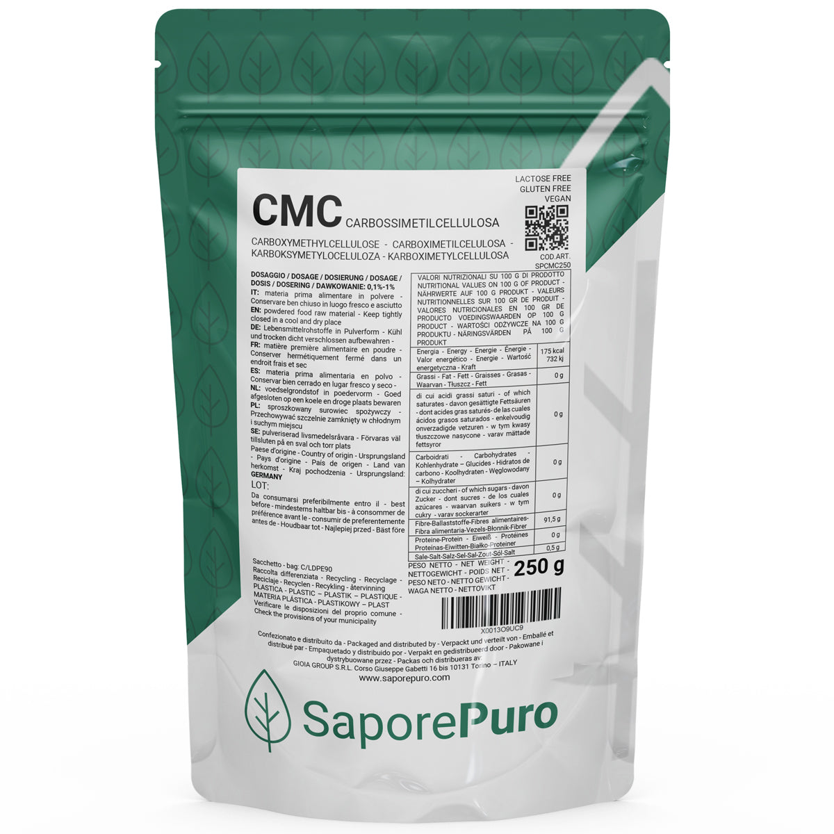 Carbossimetilcellulosa - Cmc - 250 GR - SaporePuro