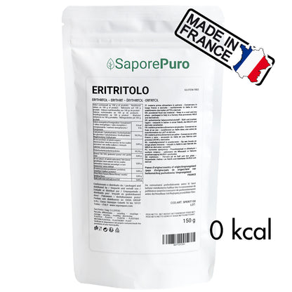 Eritritolo - 150gr - Origine Francia - Dolcificante 0kcal - SaporePuro