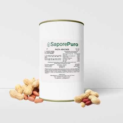 Pasta di arachide pura 100% SaporePuro, 1 kg, visibile in questa immagine, ideale per ricette salutari e gustose